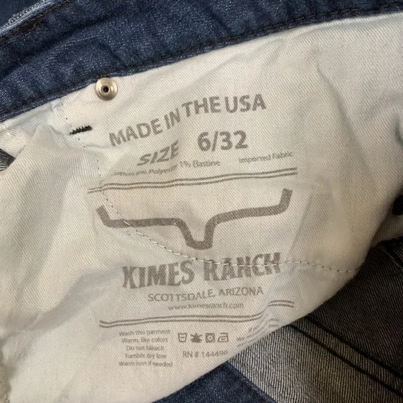 Kimes Ranch Lola Dark Wash Mid Rise Stretch Bootcut Jeans 6 32